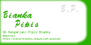 bianka pipis business card